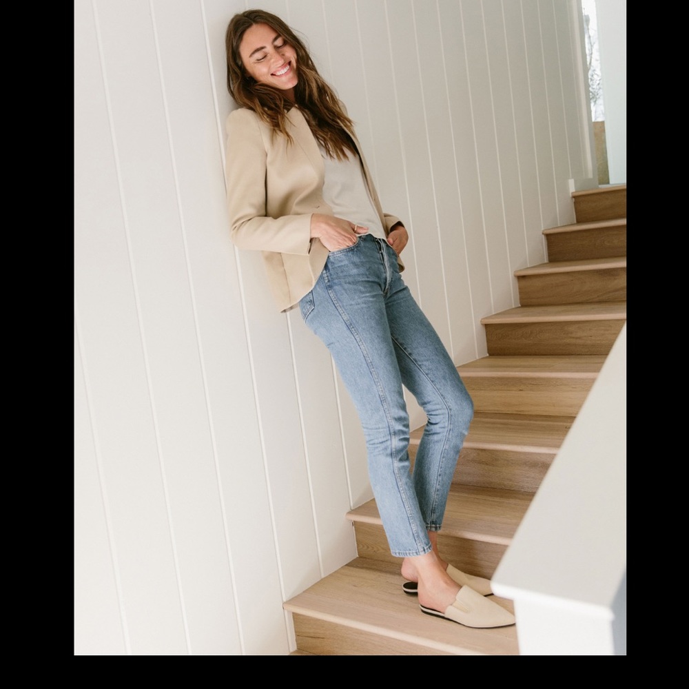 NWOT $375 JENNI KAYNE Linen Blend Boy Blazer In Natural size XS - Picture 4 of 16